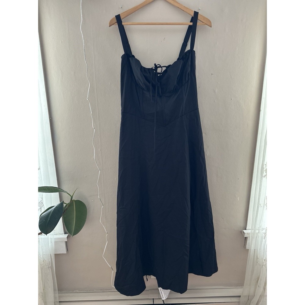 Womens Babydoll Midi Dress Size‎ XXL Black Witchy Whimsigoth Fairy Dark Coquette